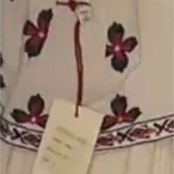 $220 NEW RAGA embroidered off shoulder flowy boho maxi jumpsuit MEDIUM M NWT - Picture 3 of 3